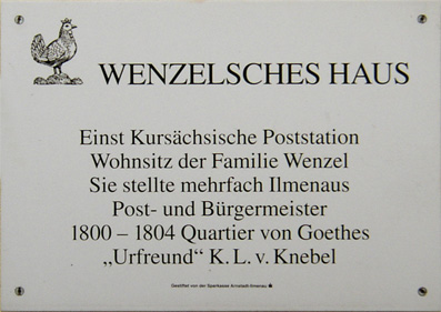 Tafel Wenzelsches Haus
